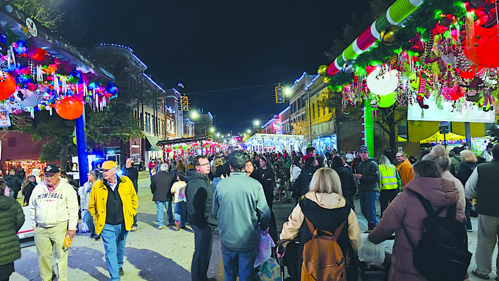 Thousands descend upon downtown for opening night of Christmas Chute