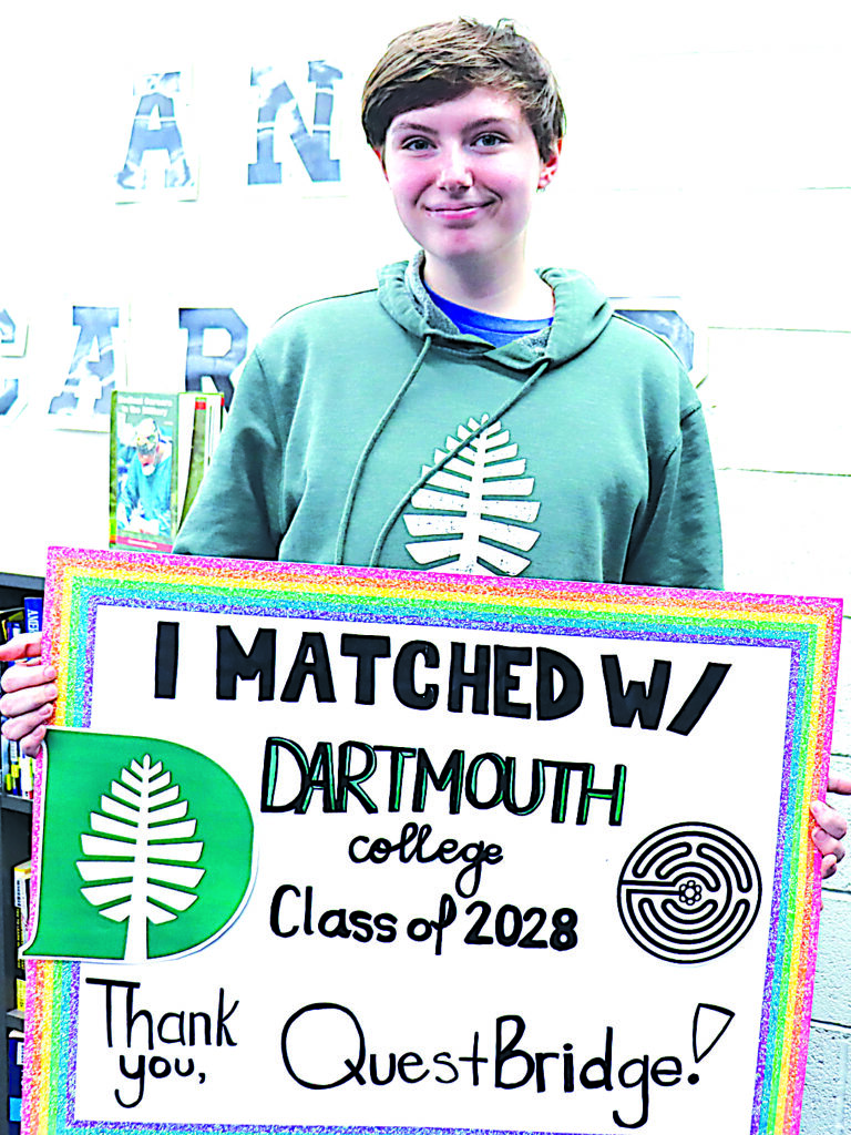 NOAH WILLIAMS, a junior, will graduate a year early from Sapulpa High School and attend Dartmouth, an Ivy League college in Hanover, New Hampshire, in the fall of 2024.