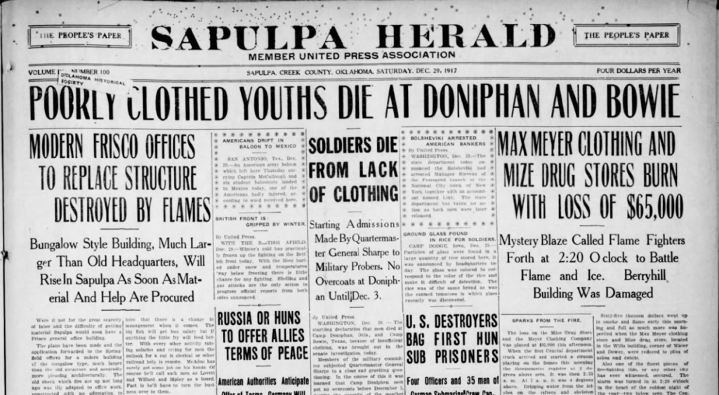 Sapulpa Herald December 29, 1917