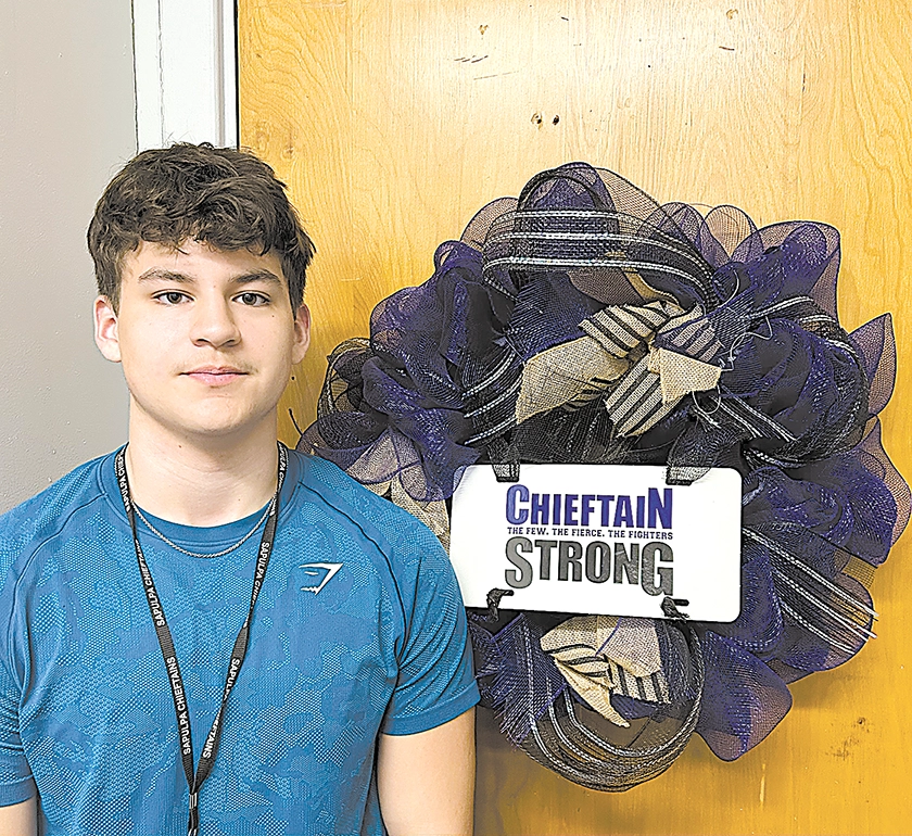 Jayce McIntosh, son of Jamie and David McIntosh, currently holds a 4.2 GPA while on the Superintendents Honor Roll. He was second team All-District football as well as Academic All- Conference for the Chieftains. McIntosh is also involved in NJHS and NASA. Future plan is to attend college and play football.