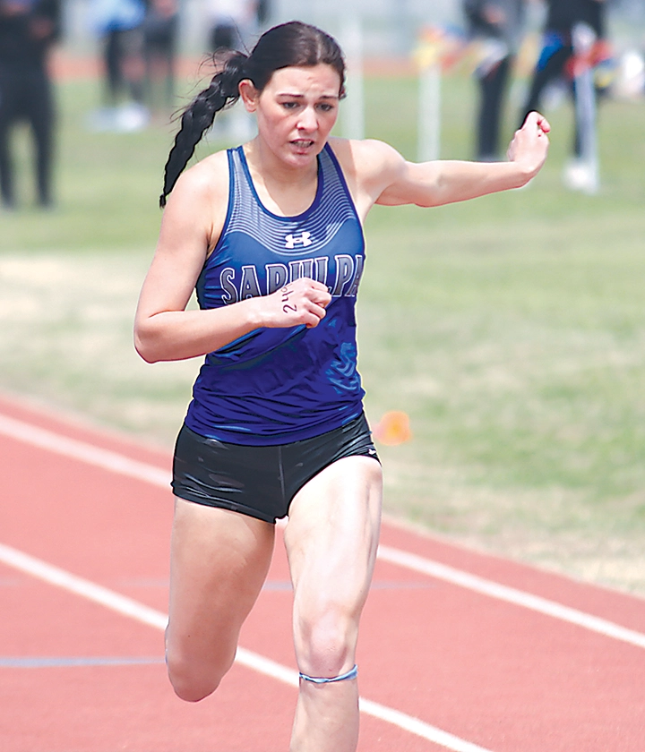 SENIOR JASMINE BROWN finished sixth in the 400 meters and was part of the girls’ 4x800
relay that placed fourth at the Glenpool meet on Friday