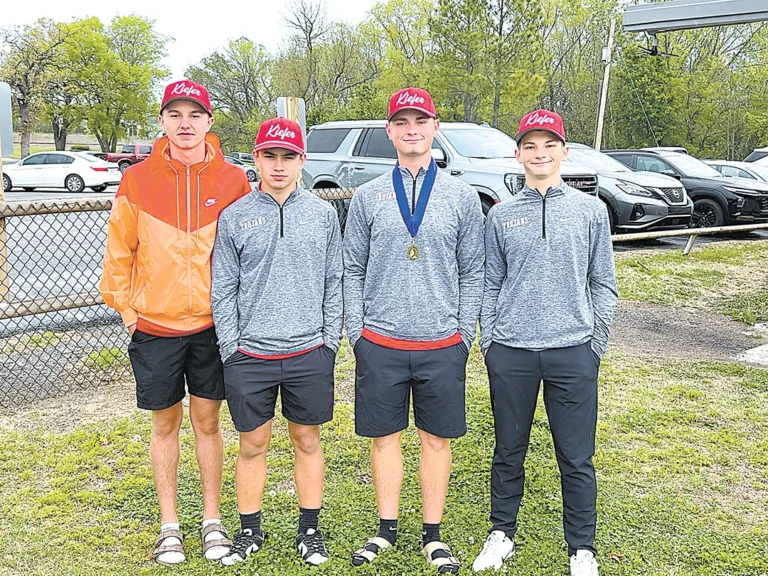 SUBMITTED PHOTOS
KIEFER TROJANS GOLF TEAM (L to R) Brody Hoover, Blake Stopp, Dillon Mackey and Brody
Sexton. Not pictured: Dawson Finley.