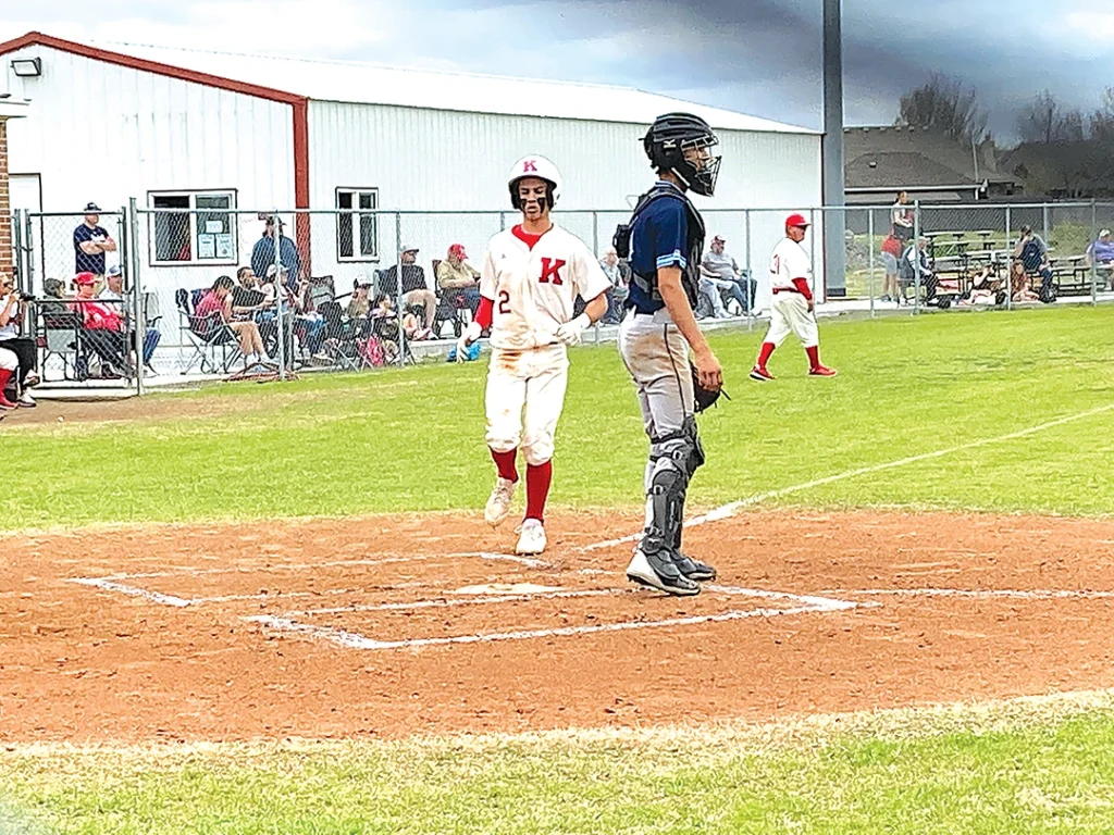 JOHN TRANCHINA PHOTO JUNIOR OWEN MURPHY comes home to score during a recent home game. The Trojans’ season came to an end Wednesday with a 1-0 loss to Silo in the Regionals.