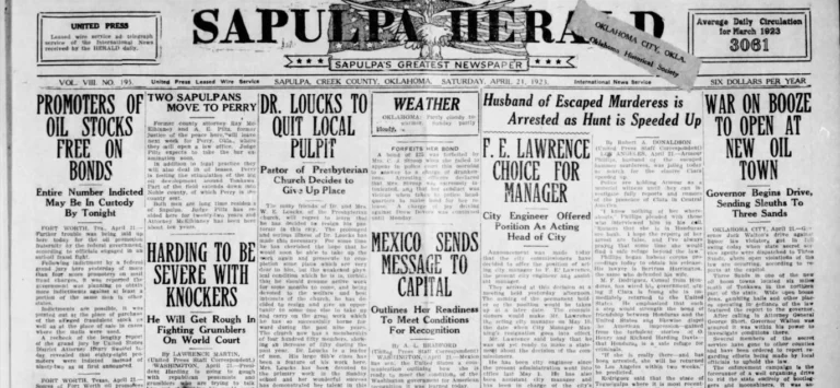 Today in Sapulpa History: Beaver Gets Life Sentence