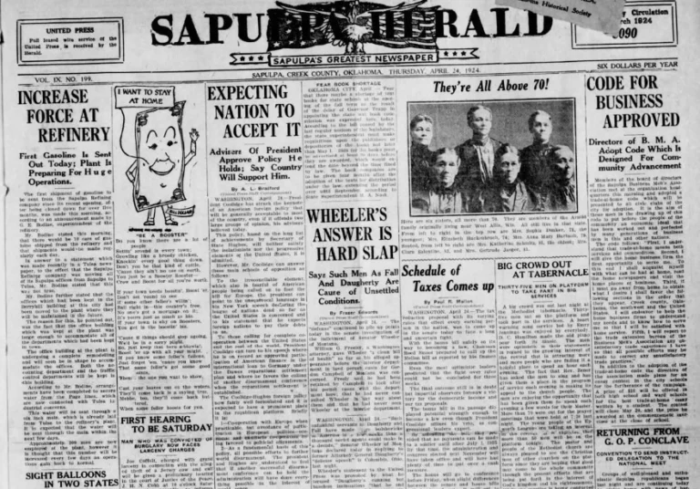 Today in Sapulpa History: Sapulpa Refinery Reopens in 1924