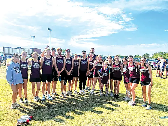 SUBMITTED PHOTOS KELLYVILLE’S CROSS COUNTRY TEAM ran at North Rock Creek last weekend, an experience that was probably much more boring than the extreme competition they endured the previous week.