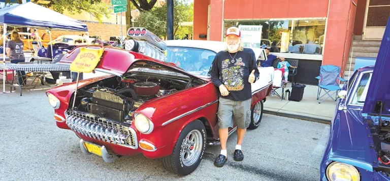 Wayne Marsh stands beside his unique ‘55 Chevy Bel Air