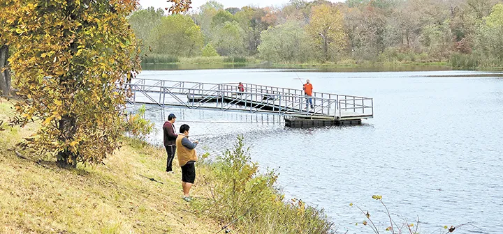 CHARLES BETZLER PHOTOS
Contestants from all over the area participated in the annual Sapulpa Parks and Recreation
Trout Derby on Saturday morning.