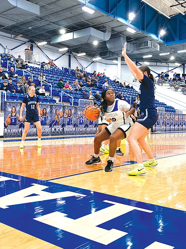 JUNIOR RIKI MCQUARTERS once again led the Lady Chieftains in scoring with 18 points,
while also adding nine rebounds, in the win over Bartlesville Tuesday night.