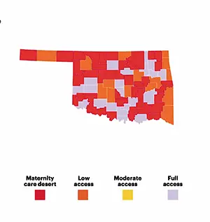 Oklahoma women lacking access to maternity care