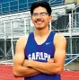 SENIOR IZSIK MEZA placed fourth in the 800 meters, in 2:04.59, during Friday’s meet at Claremore, helping the boys finish fifth in the team competition.